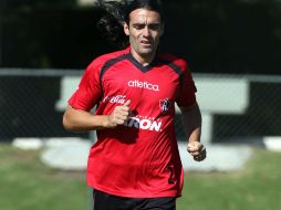 Fabricio Fuentes durante el entrenamiento del Atlas. MEXSPORT  /