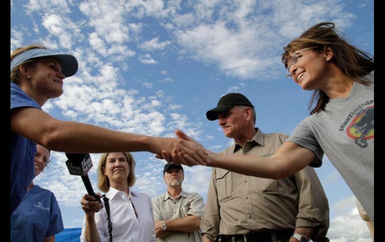 Sarah Palin en Haití. AP  /