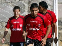 Los jugadores del Atlas durante un entrenamiento. MEXSPORT  /