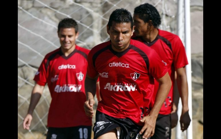 Los jugadores del Atlas durante un entrenamiento. MEXSPORT  /