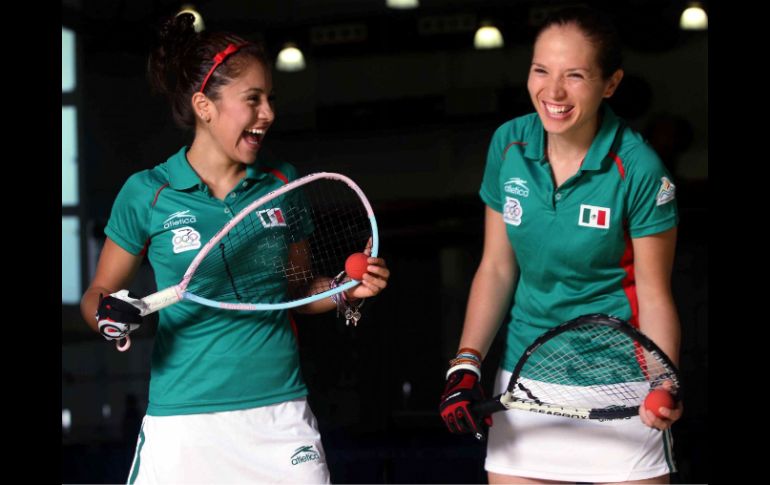 Paola Longoria (izq.) y Samantha Salas buscan un lugar en los Juegos Panamericanos. MEXSPORT  /