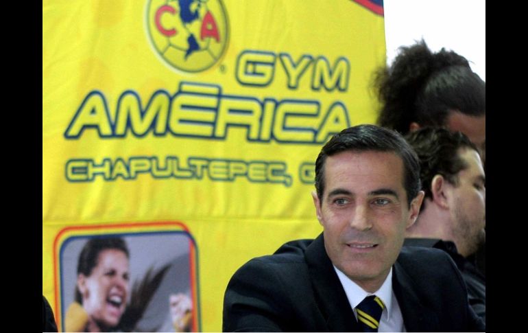 El presidente de América, Michel Bauer, durante una conferencia de prensa. MEXSPORT  /