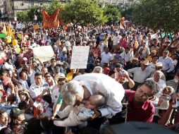 Andrés López Obrador calificó de “progresista y admirable” al pueblo de Jalisco. E. BARRERA  /