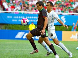 El equipo tricolor durante su encuentro con los uruguayos. MEXSPORT  /