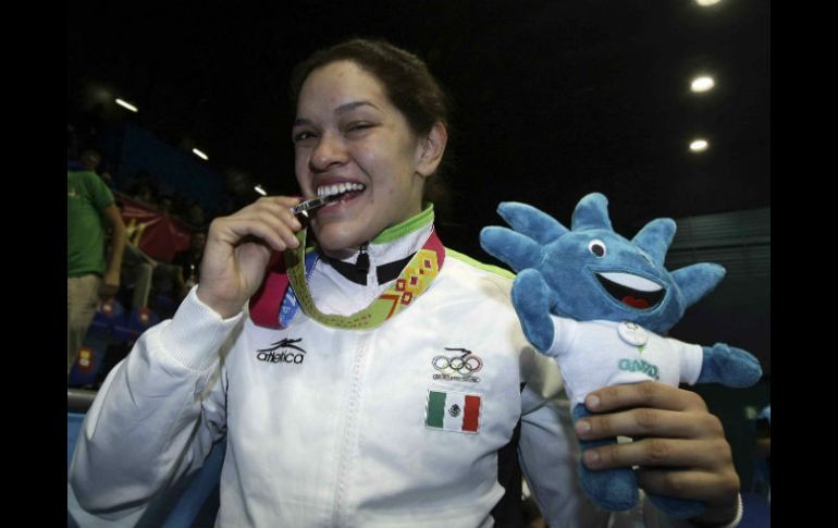 Lenia reconoció que le queda una espina por no haber logrado la medalla de oro en casa. MEXSPORT  /