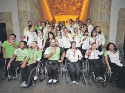 Los atletas panamericanos y parapanamericanos se congregaron en el Palacio de Gobierno, donde disfrutaron de una comida.  /