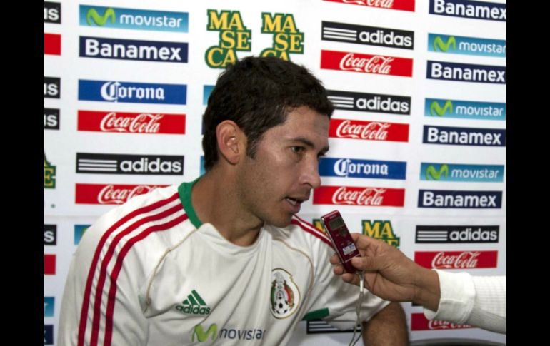El miembro del 'Tri' manifiesta su entusiasmo en cuanto al juego contra Venezuela, que dice, 'es un gran equipo'. MEXSPORT  /
