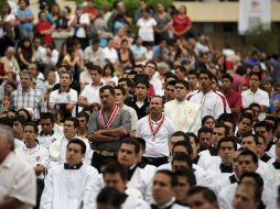 Esta vez fueron los católicos quienes bloquearon calles del primer cuadro de la Ciudad.  /