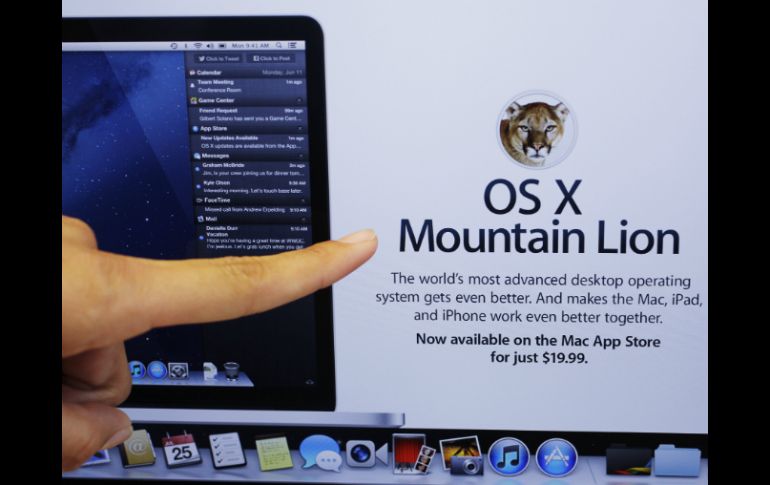 El 'Mac OS X 10.8 Mountain Lion' de Apple. AP  /