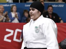 Shaherkani representa un ejemplo para que más mujeres saudíes y árabes practiquen el judo. EFE  /