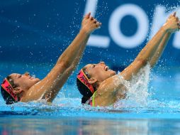 Nuria Diosdado e Isabel Delgado buscarán su pase a la final de nado sincronizado. AFP  /