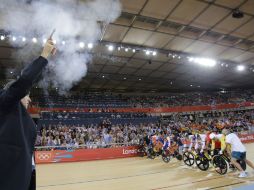 El ciclista expulsado participó en la modalidad de pista. AP  /