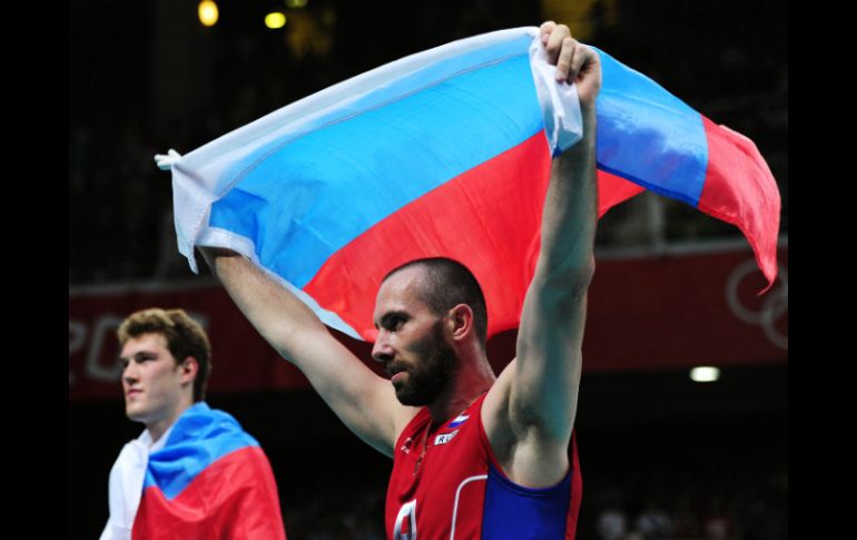 Jugadores del equipo ruso celebran tras ganadar la medalla de oro. XINHUA  /