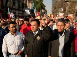 SME marcha para demandar su fuente de trabajo. ARCHIVO  /