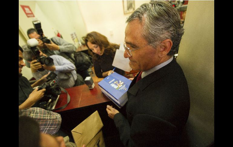 Víctor Manuel González Romero durante la entrega del informe de actividades del Gobierno de Jalisco EL INFORMADOR /