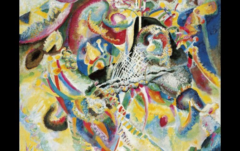 Fragmento del lienzo ''Fuga'' de Wassili Kandinsky. EFE /