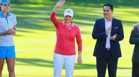 Lorena Ochoa se hizo presente en el último día de su torneo en Guadalajara.  /