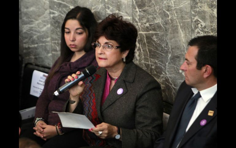 Guadalupe Morfín durante su participación en la glosa ciudadana.  /