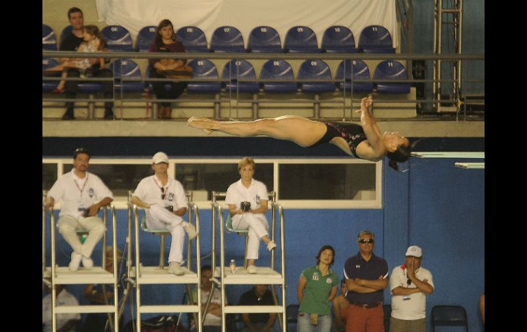 Laura Sánchez buscaba su segunda medalla, después del bronce que ganó en sincronizados al aldo de Arantxa Chávez. ARCHIVO /