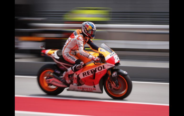 Dani Pedrosa domina los entrenamientos libres para el GP de Malasia con un tiempo de 2:00.454. AP / V. Thian