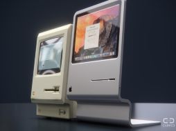 Esta es una de las imágenes del concepto 'retro-futurista' Macintosh 2015. ESPECIAL / curved.de