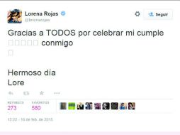 La actriz falleció este lunes a los 44 años de edad, víctima de cáncer. TWITTER / @lorenarojas