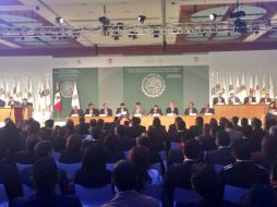 Este viernes, municipios y estados firman convenios para el Fondo y Subsidios Federales de Apoyo a la Seguridad Pública. TWITTER / @1campa