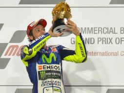 Rossi logró su cuarto triunfo en esta pista de Qatar, tras vencer en 2005, 2006 y 2010. EFE /