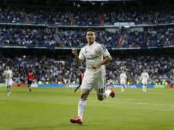 Tras reaparecer después de su lesión en un pie, James se ha convertido en el jugador más en forma del cuadro blanco. AP / D. de Olza