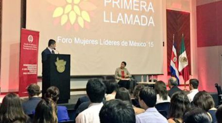 La ex mandataria ofreció conferencia previo al Foro de Mujeres Líderes, organizado por el ITESM. TWITTER / @TecdeMty