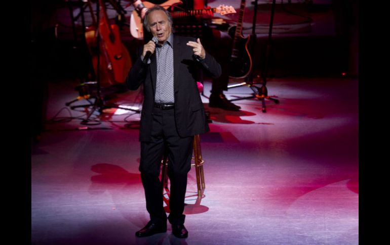 Serrat se presentó al miércoles pasado en el Auditorio Telmex. NTX / ARCHIVO