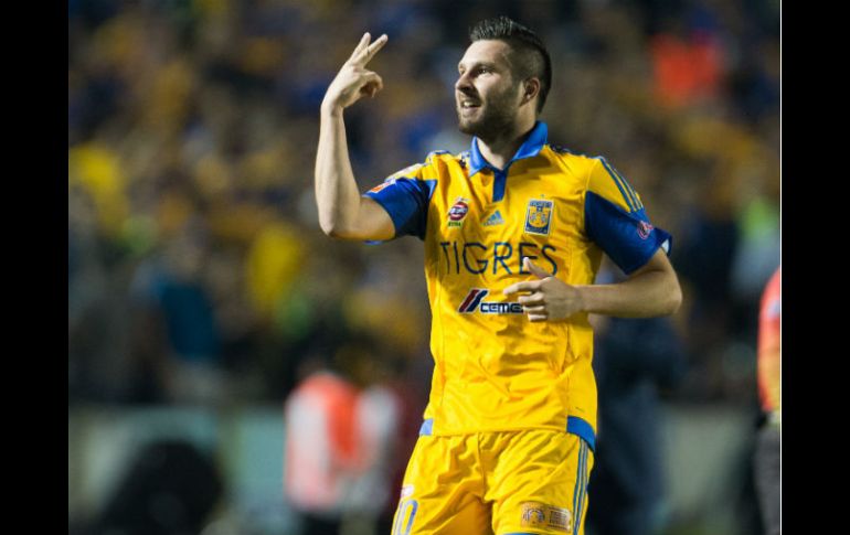 El delantero de Tigres André-Pierre Gignac, será uno de los protagonistas de este duelo. MEXSPORT / ARCHIVO