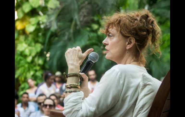 Sarandon señala que cuando está actuando con alguien lo importante es abrirse y escuchar. TWITTER / @_FICCI_