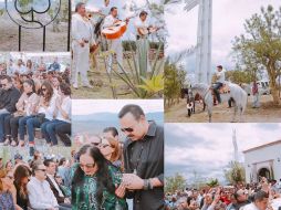 Flor Silvestre, viuda de Aguilar, así como sus hijos Pepe y Antonio, encabezaron el homenaje. INSTAGRAM / pepeaguilar_oficial