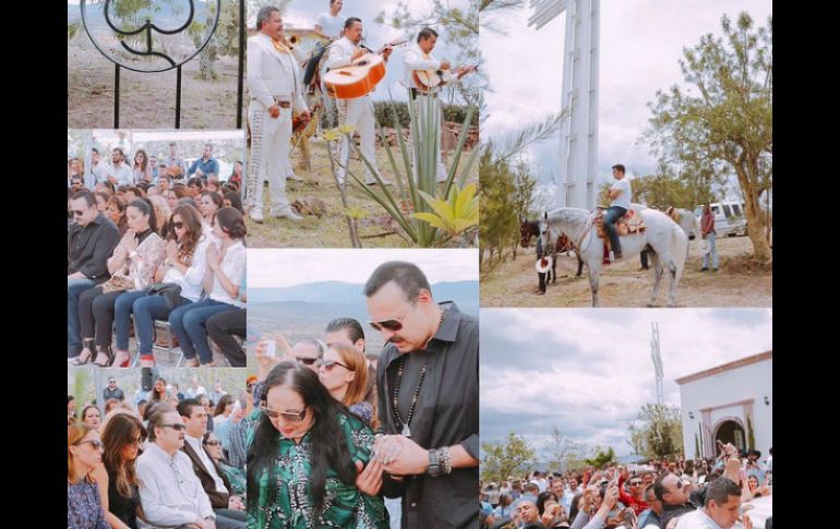 Flor Silvestre, viuda de Aguilar, así como sus hijos Pepe y Antonio, encabezaron el homenaje. INSTAGRAM / pepeaguilar_oficial