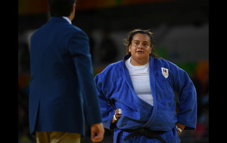 ''Estoy triste por la eliminación, pero también estoy contenta por 16 años de carrera'', expresa la judoca en su despedida. MEXSPORT / O. Aguilar