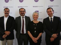 Paulo Mercado, Juan Vázquez Gama, Myriam Vachez y Alejandro Rodríguez durante la presentación. EL INFORMADOR / G. Gallo