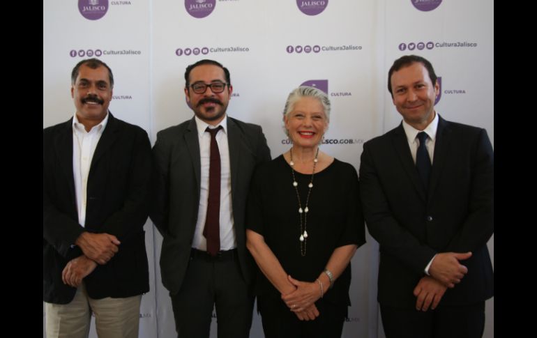 Paulo Mercado, Juan Vázquez Gama, Myriam Vachez y Alejandro Rodríguez durante la presentación. EL INFORMADOR / G. Gallo