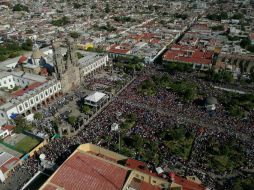 La misa en la Plaza Juan Pablo II termina alrededor del mediodía y con ella concluye la Romería 2016. ESPECIAL / Ayuntamiento de Zapopan