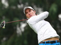 La golfista española Carlota Ciganda durante el primer día de actividades del Lorena Ochoa Invitational. EFE / A. Cruz