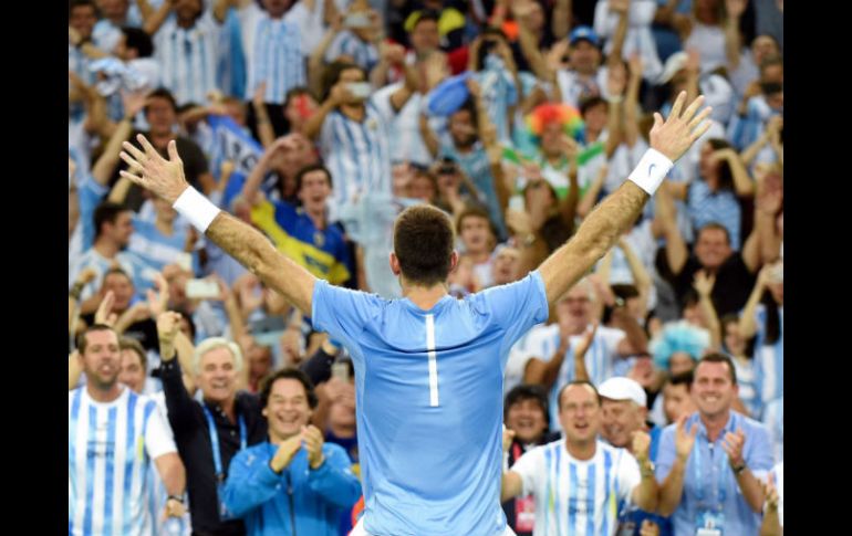 Es la primera vez que Del Potro gana un partido tras perder los primeros dos sets. AFP /