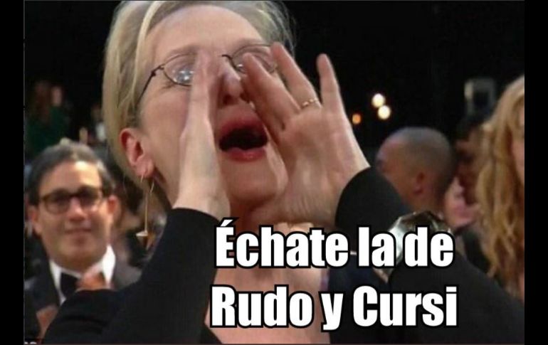 Meryl Streep cuando cantó Gael García Bernal. TWITTER