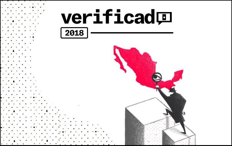 Verificado 2018 asegura que no valida el material en el que se coloca el logotipo de la iniciativa. ARCHIVO
