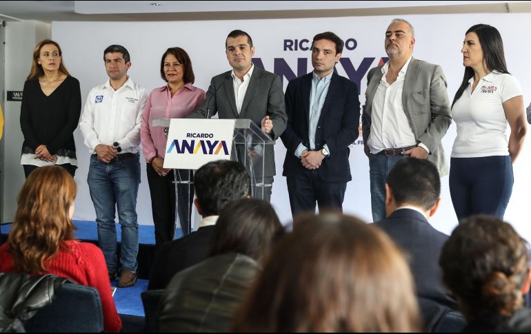 Integrantes de la coalición Por México al Frente en conferencia de prensa. SUN / G. Espinosa