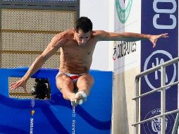 Ayer, Ocampo y Pacheco hicieron el 1-3 en la prueba de trampolín de un metro. TWITTER/@CONADE
