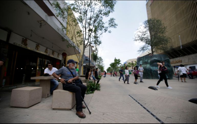 Los ladrones aprovechan para arrebatar pertenencias a las personas que acuden a tomarse fotos en el monumento Árbol Adentro o que se sientan en las jardineras. EL INFORMADOR/F. Atilano