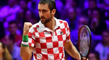Cilic reacciona durante su juego ante Tsonga, durante el partido disputado este viernes. AFP / P. Huguen