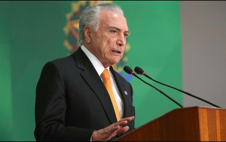 Desde que asumió la Presidencia, a mediados de 2016, Temer ha sido objeto de diversas sospechas de corrupción. AFP/ARCHIVO