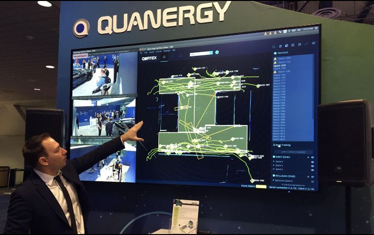 Quanergy Systems muestra a los asistentes del CES cómo su tecnología se está implementando en proyectos piloto en la frontera entre India y Pakistán. AFP/R. Leber