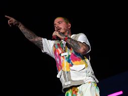 J. Balvin interpretó canciones como “Mi gente”, “Ginza”, “Machika”, “6 AM”.  AFP / V. Macon